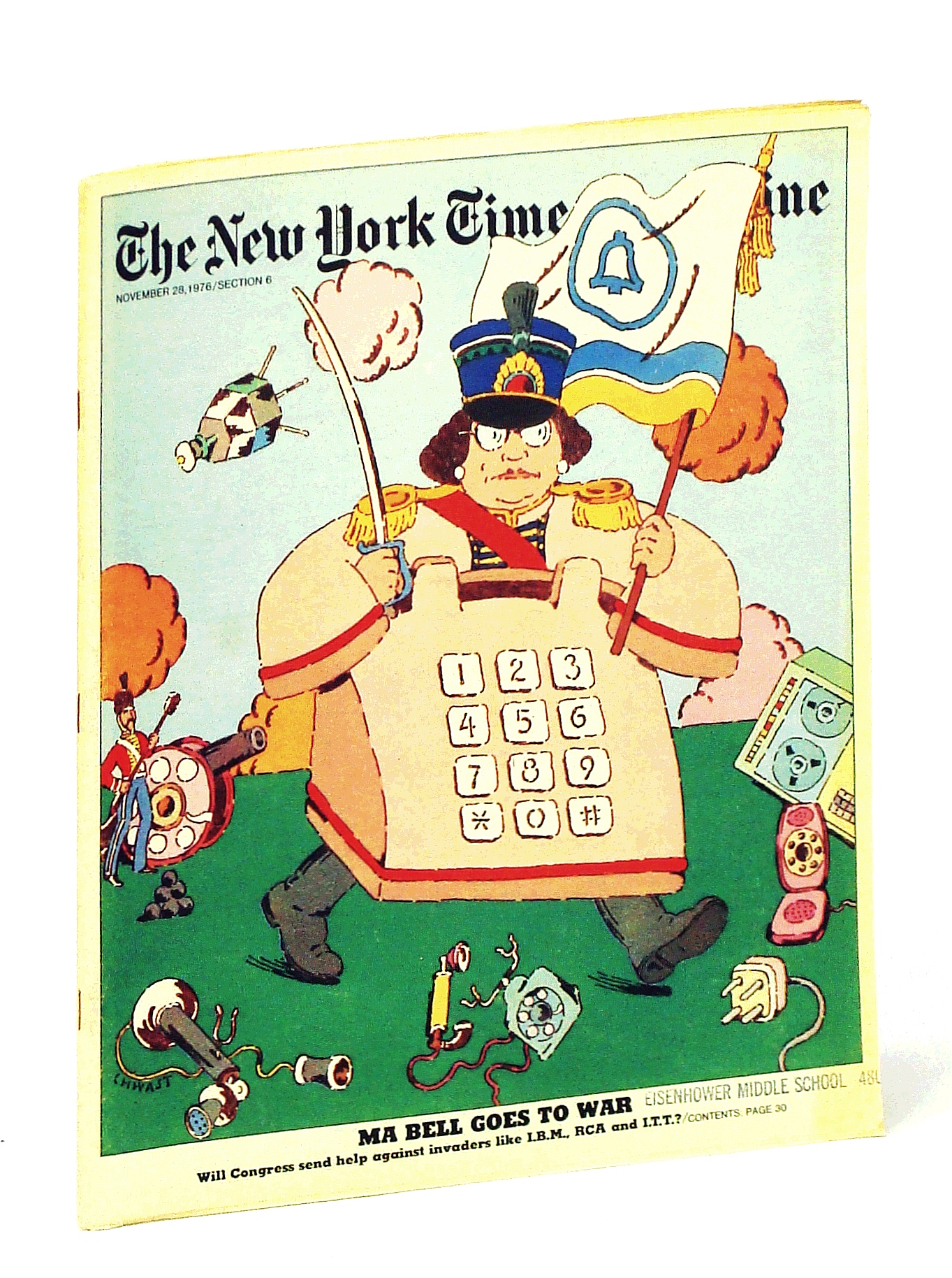 Image for The New York Times Magazine, November [Nov.] 28, 1976:  Ma Bell Fights For Her Monopoly