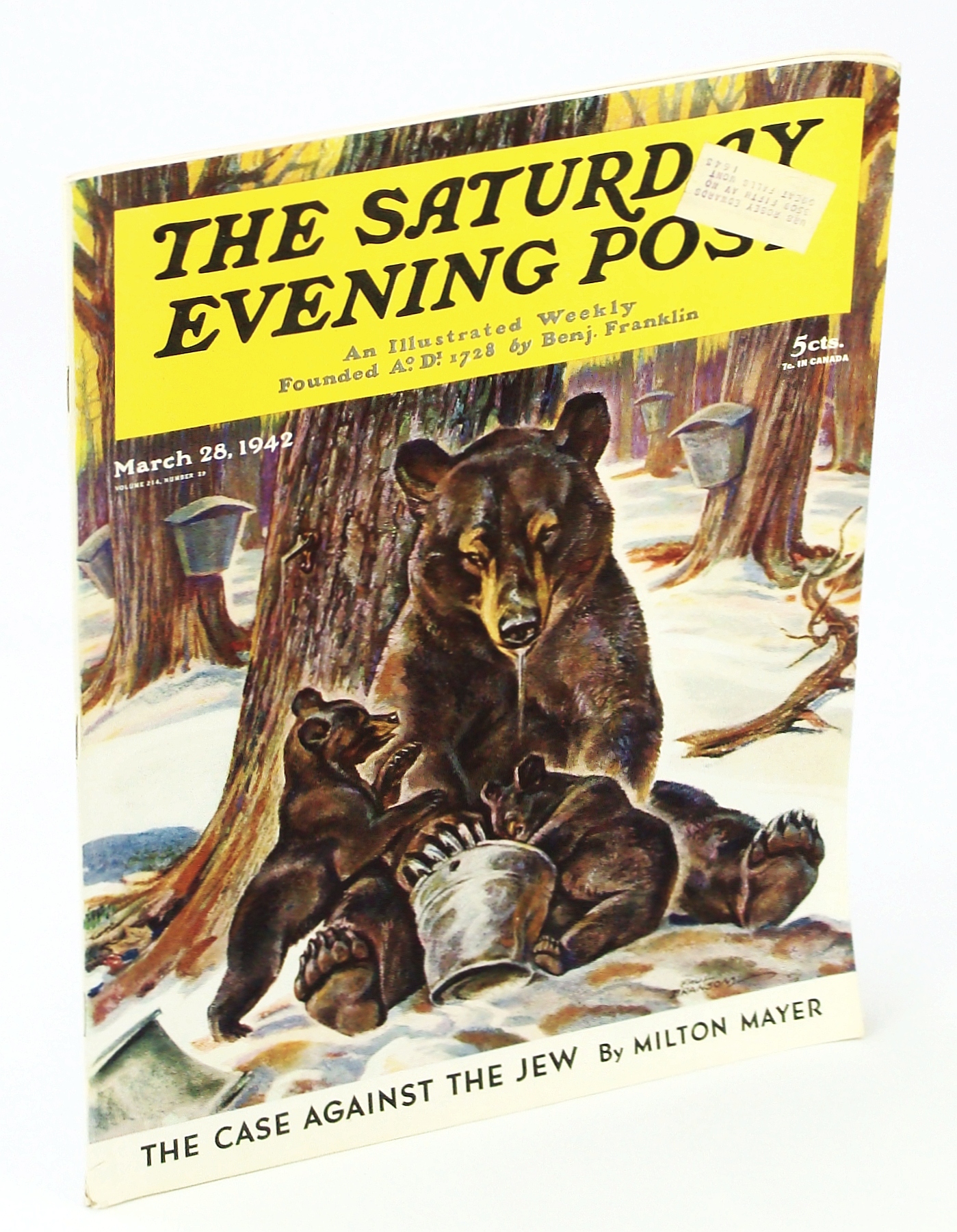 Image for Saturday Evening Post, An Illustrated Weekly - March [Mar.] 28, 1942: Milton Meyer's "The Case Against the Jew"
