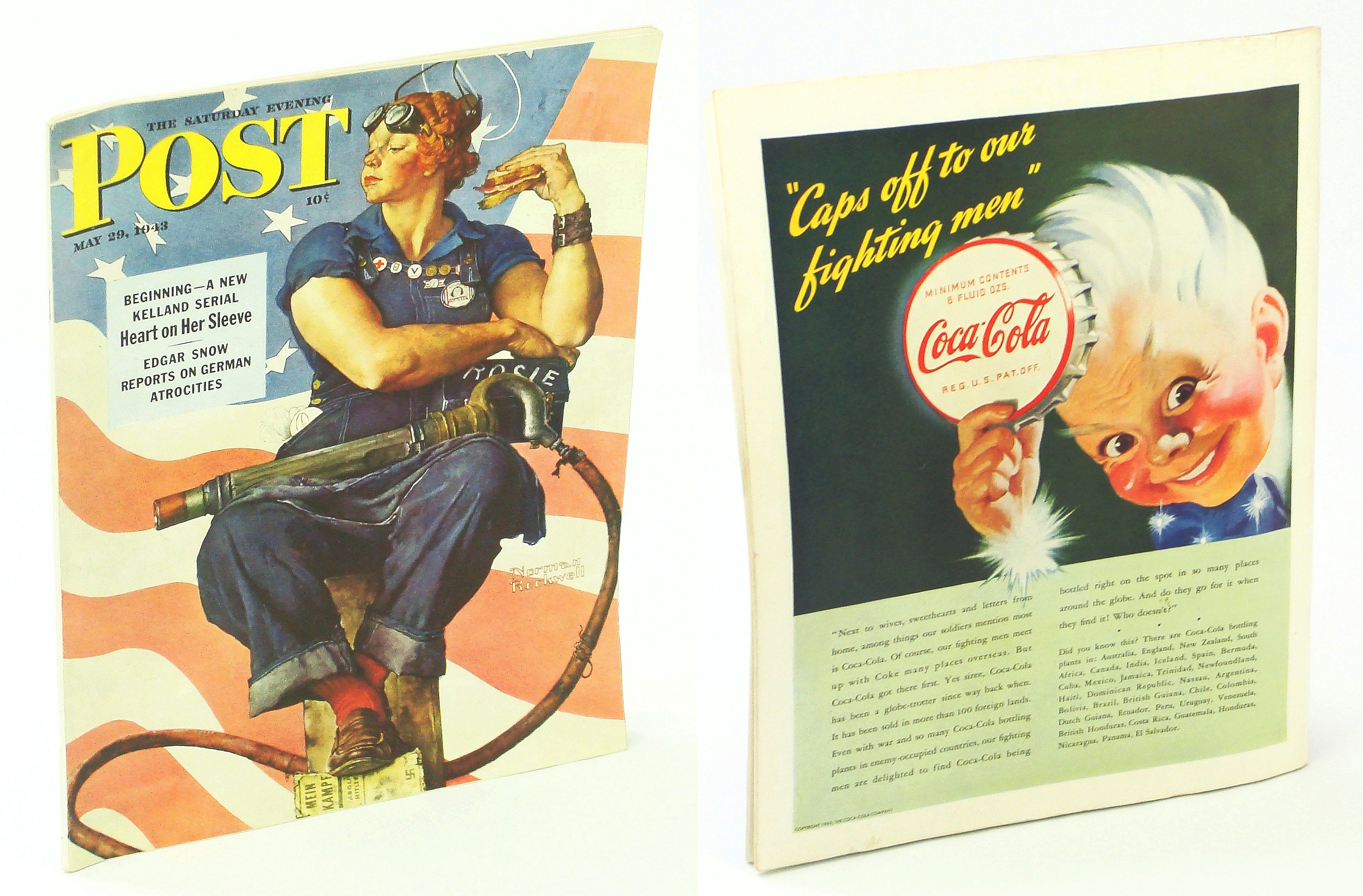 Image for The Saturday Evening Post, May 29, 1943 - Norman Rockwell's "Rosie The Riveter" Cover Vol. 215, No. 48