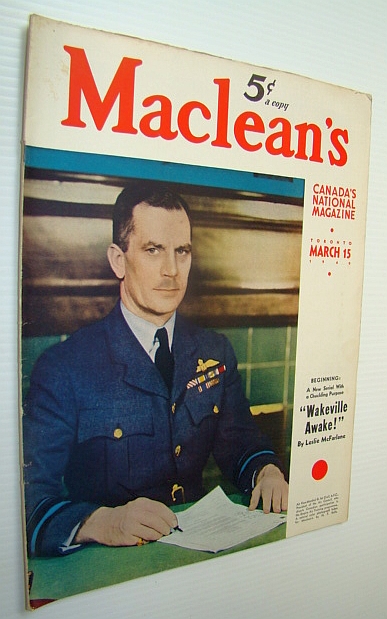 Maclean's - Canada's National Magazine, 15 March, 1940 - Cover Photo of ...