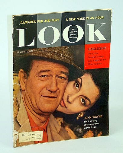 Image for Look - America's Family Magazine, August (Aug.) 2, 1960 - Albert Lasker / Untold Story of Adolph Eichmann / John Wayne Cover Photo