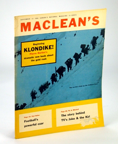 Image for Maclean's - Canada's National Magazine, September (Sept.) 13, 1958 - Klondike!