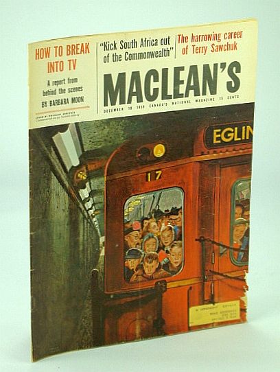 Image for Maclean's - Canada's National Magazine, 19 December (Dec.) 1959 - The Mighty Siftons / Terry Sawchuk