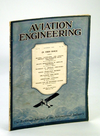 Image for Aviation Engineering (Magazine) - The Technical Journal of the Aeronautical Industry, October (Oct.) 1929 - The Junkers Aero Diesel / Boeing Production Methods