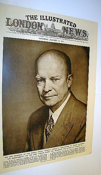 Image for The Illustrated London News (ILN) January 24, 1953 - Cover Photo of Newly-inaugurated President Dwight D. Eisenhower / Trial of the Killers of Oradour-Sur-Oradour in France