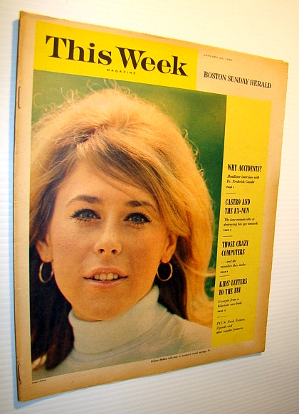 Image for This Week Magazine, January 30, 1966 - Insert to the Boston Sunday Herald: Wonderful Color Cover Photo of Model Colette Bablon