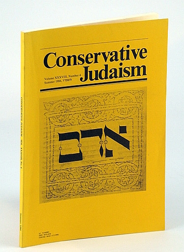 Image for Conservative Judaism, Volume XXXVIII, Number 4, Summer 1986