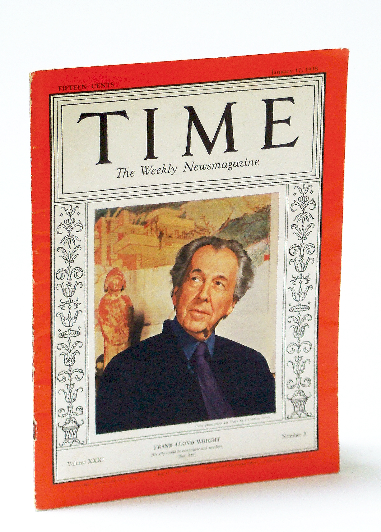 Image for Time, The Weekly Newsmagazine (U.S. Edition), January (Jan.) 17, 1938, Volume XXXI, Number 3 - Frank Lloyd Wright Cover Photo