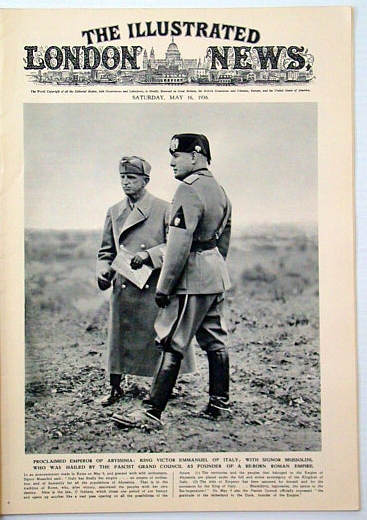Image for The Illustrated London News, May 16, 1936: Mussolini (Il Duce) Cover Photo