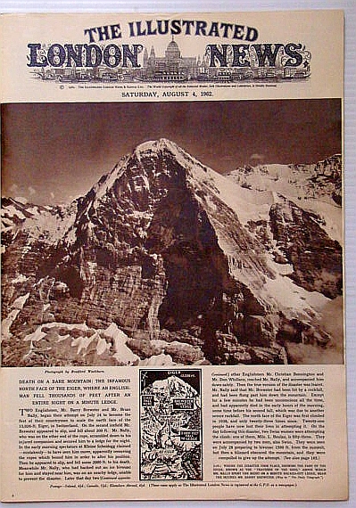 Image for The Illustrated London News, August (Aug.) 4, 1962 - Barry Brewster Dies Climbing the North Face of Eiger