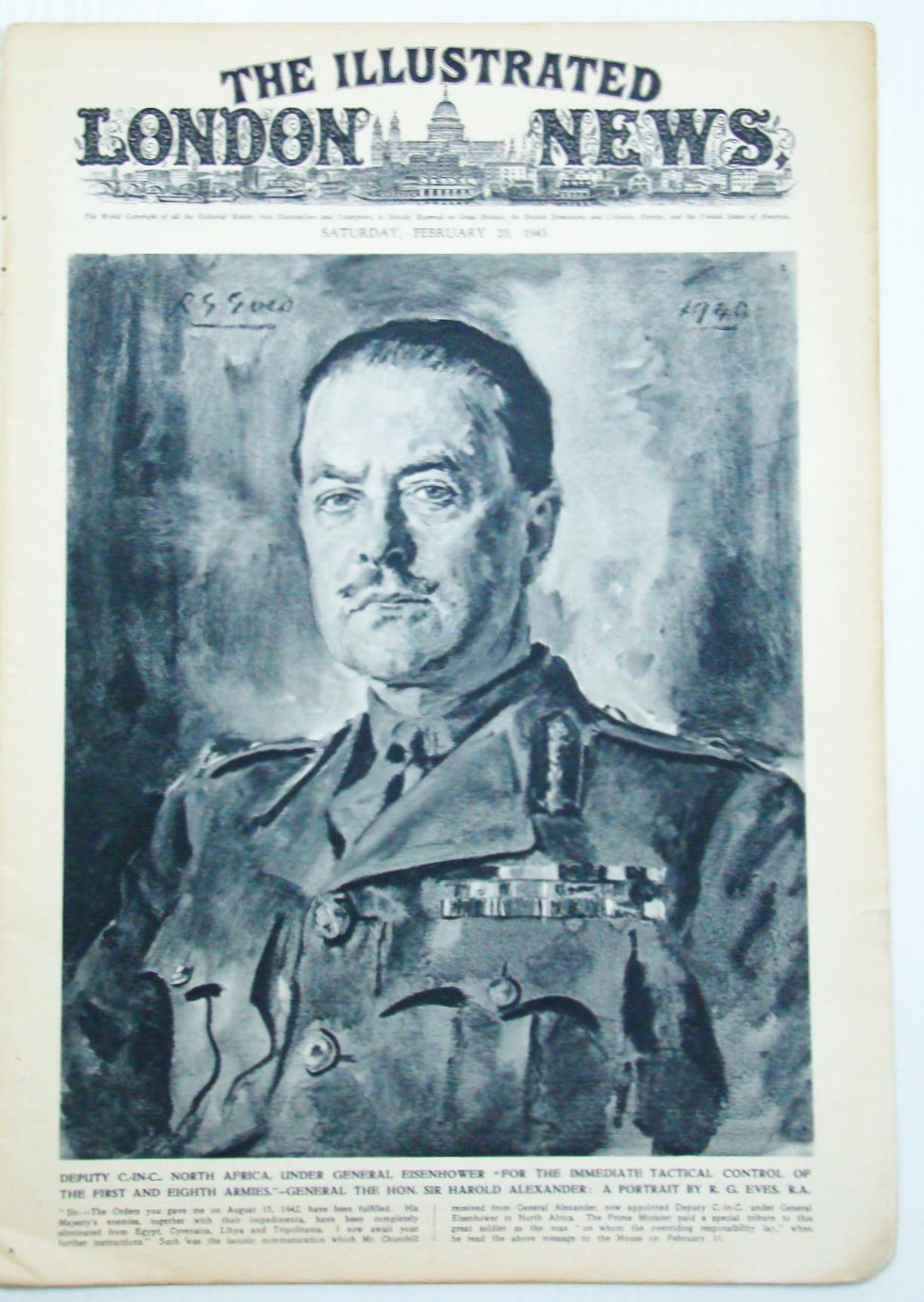 Image for The Illustrated London News (ILN), February (Feb.) 20, 1943 - Churchill's North African Commanders / Churchill in Tripoli