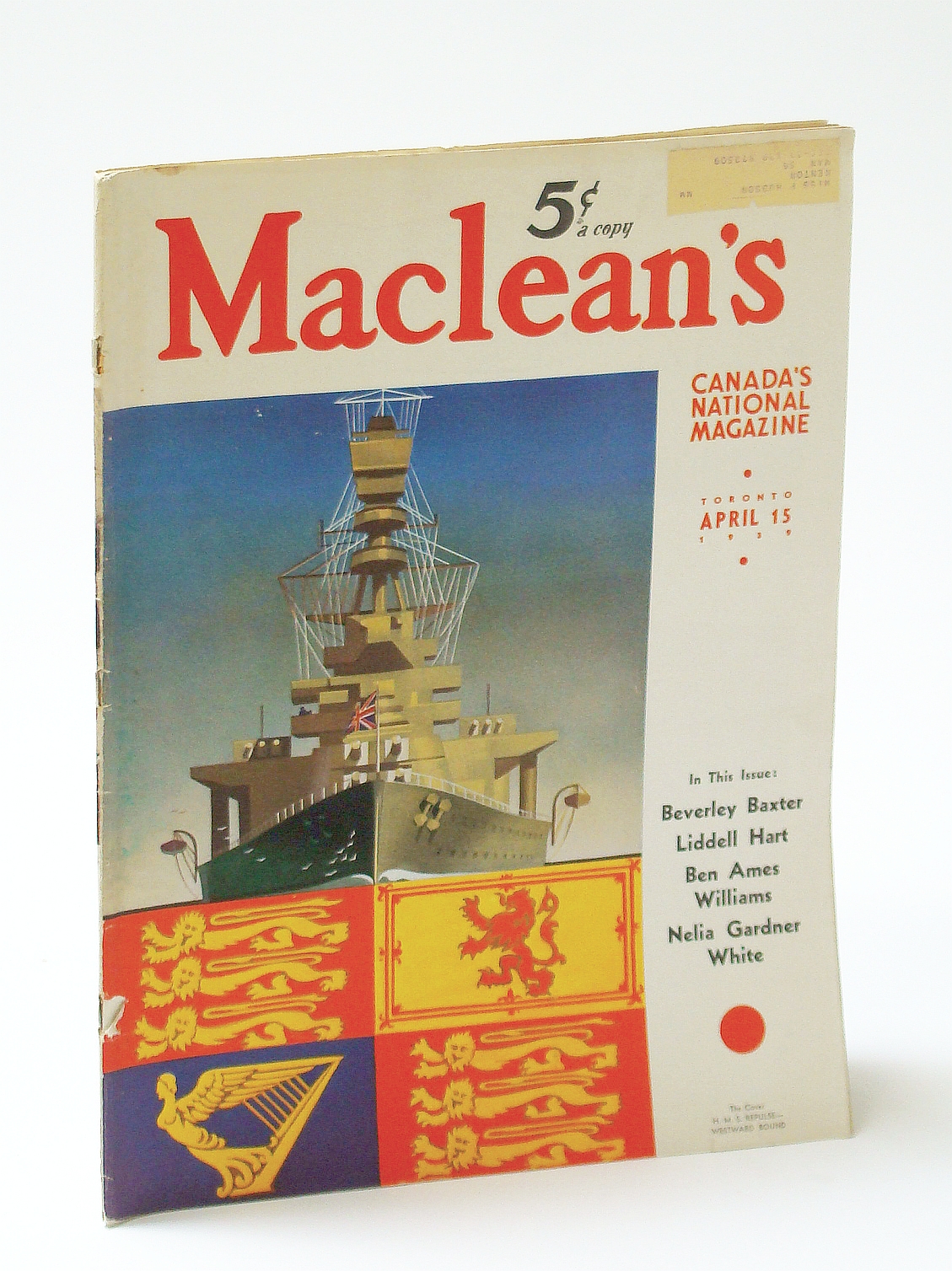 Image for Maclean's, Canada's National Magazine, April (Apr.) 15, 1939, Vol. 52, No. 8 - Civilization in Danger / Successful Co-ops