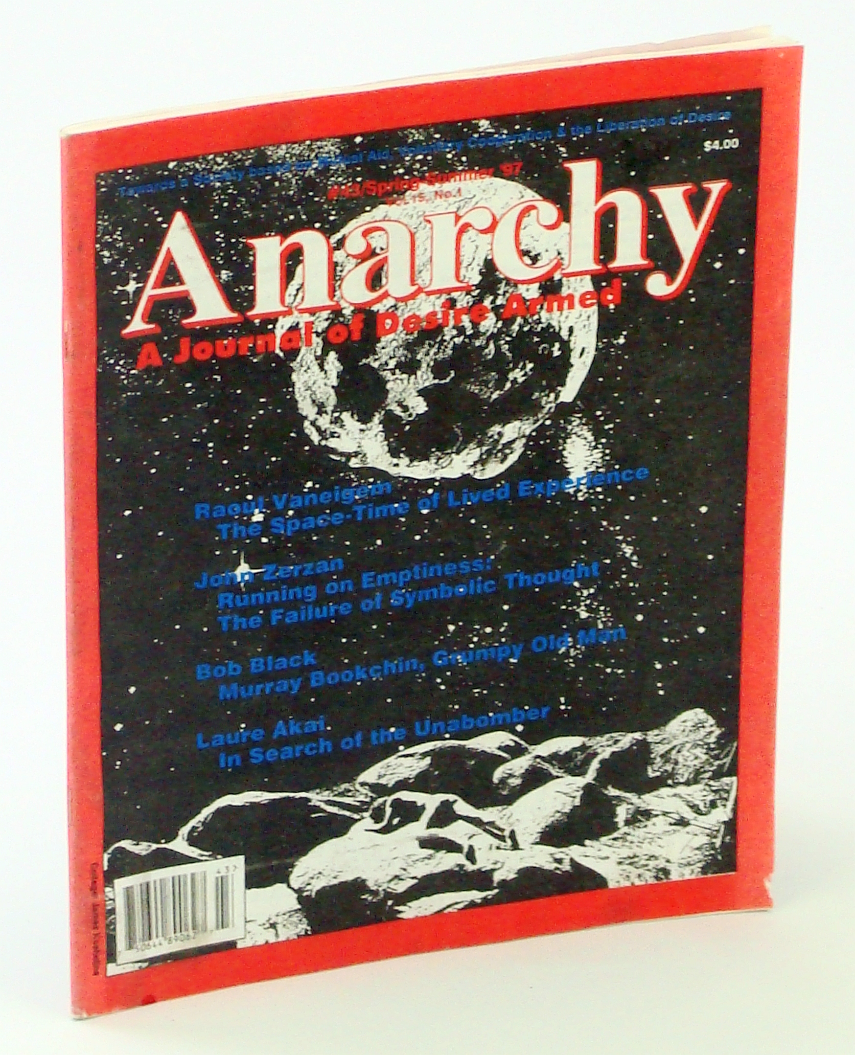 Image for Anarchy [Magazine] A Journal of Desire Armed, #43, Spring - Summer '97 [1997] Vol 15, No. 1 - The Space-Time of Lived Experience