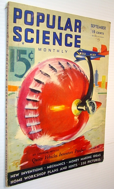 Image for Popular Science Monthly Magazine, September 1933, Vol. 123, No. 3 - Queer Vehicles Inventors Produce