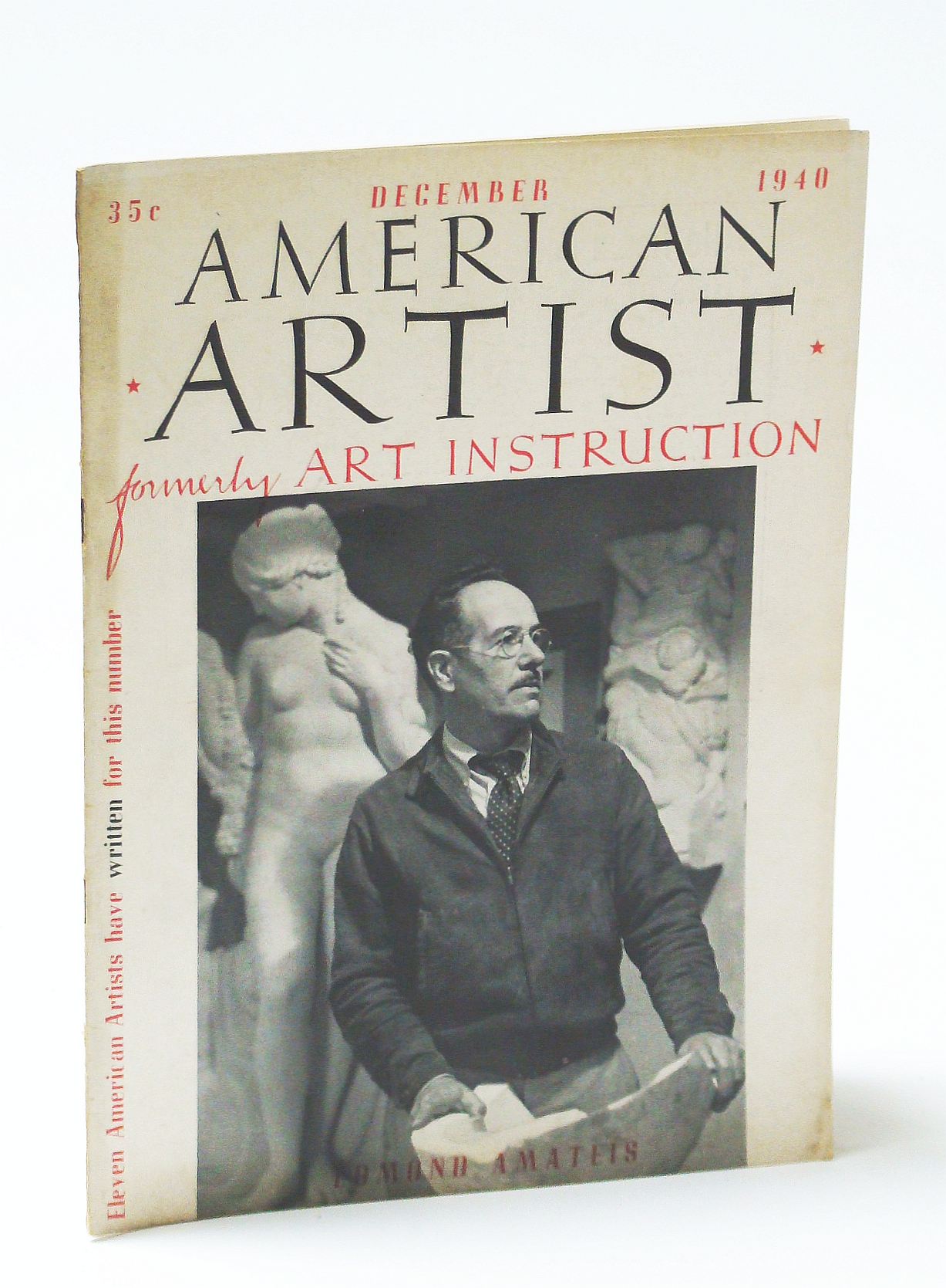 American Artist Magazine, December (Dec.) 1940 - Edmond Amateis Cover Photo Image for American Artist Magazine, December (Dec.) 1940 - Edmond Amateis Cover Photo