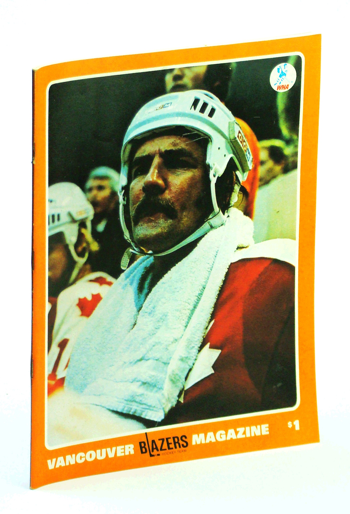 Image for Vancouver Blazers Magazine, Volume II, Issue No. 21, January 14, 1975 : Cover Photo of J.C. Tremblay in Team Canada '74 Univorm