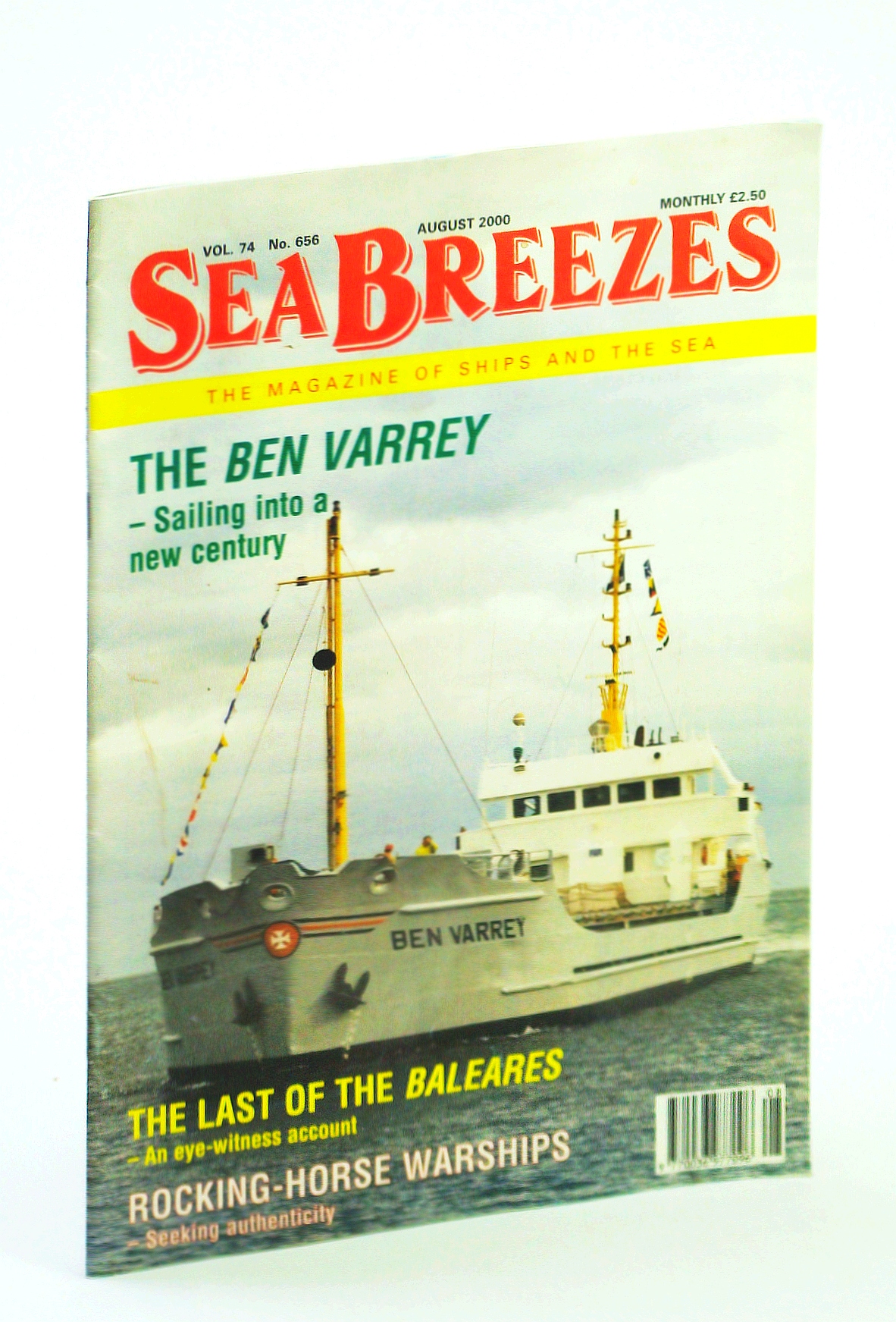 Image for Sea Breezes - The Magazine of Ships and the Sea, August 2000, Vol. 74, No. 656 - Ben Varrey Cover Photo