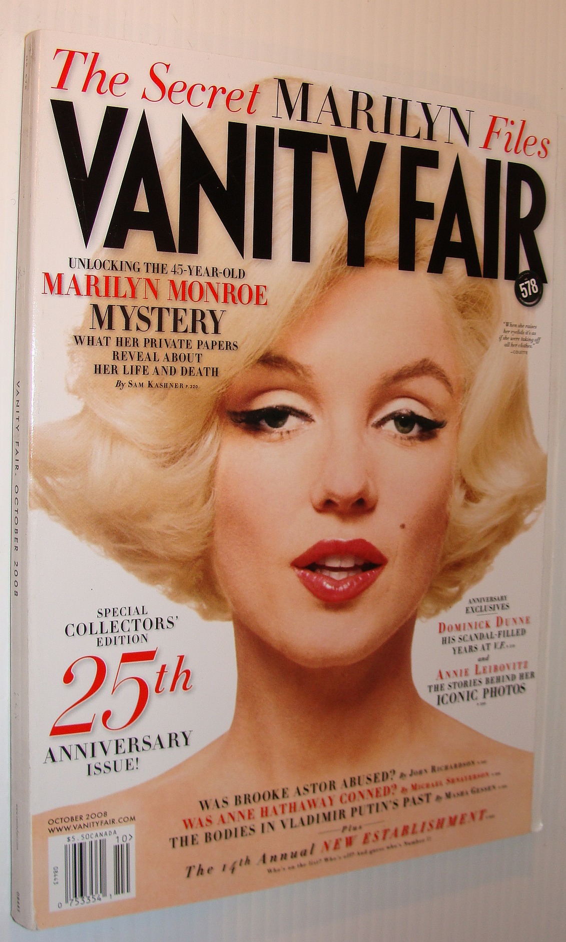 Image for Vanity Fair, October 2008 *Marilyn Monroe Cover*