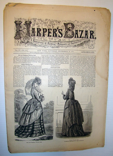 Image for Harper's Bazar (Bazaar) Magazine, August 12, 1871 - A Repository of Fashion, Pleasure, and Instruction