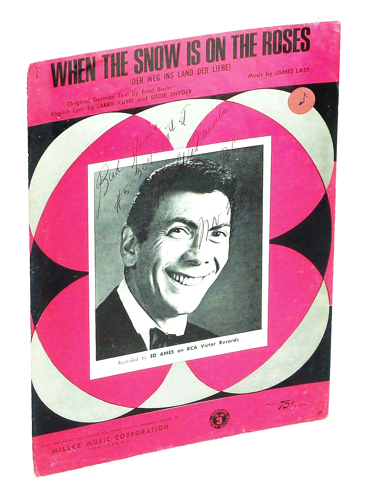 When the Snow is on the Roses Piano Sheet Music with Lyrics and Chords